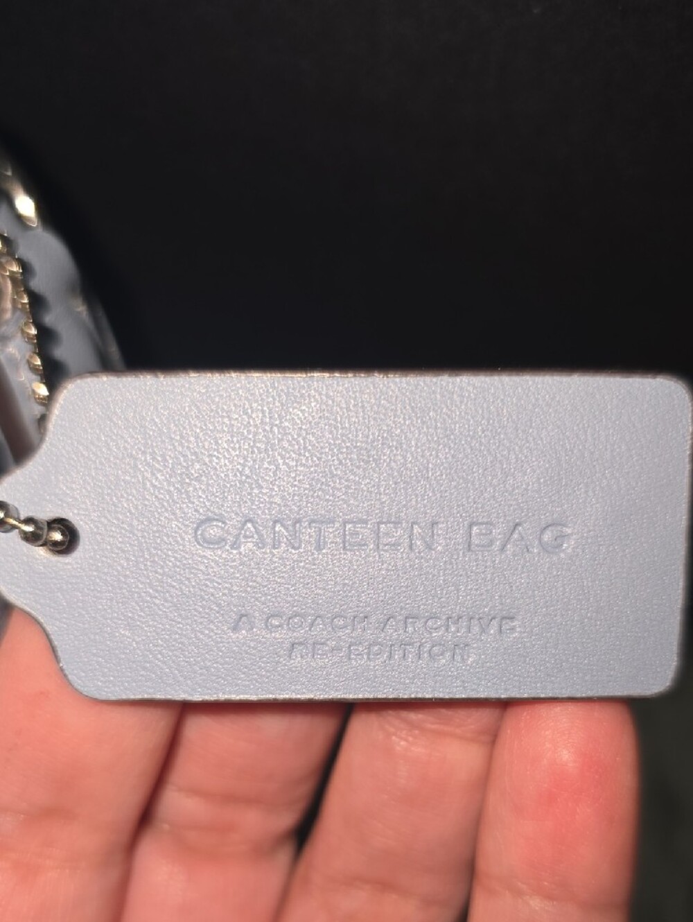 Coach Canten  Round Pebble Leather Crossbody in Light Blue - Picture 3 of 11
